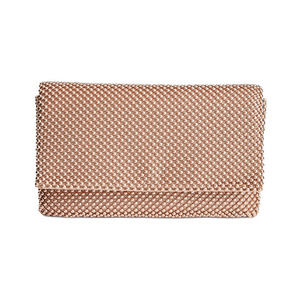 INC International Concepts Prudence Shiny Mesh HandBag Clutch (Pink)